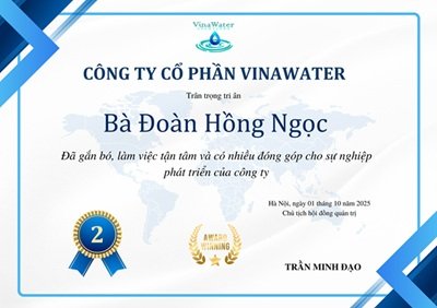 🎉 VINAWATER TRI ÂN NHÂN VIÊN THÂM NIÊN – TRAO THƯỞNG 1 CHỈ VÀNG 🎂🎖️