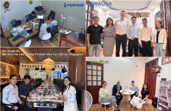 Các tập đoàn toàn cầu từ (Mỹ, EU, Ấn Độ,..) cử đại diện đến thăm và làm việc tại VinaWater